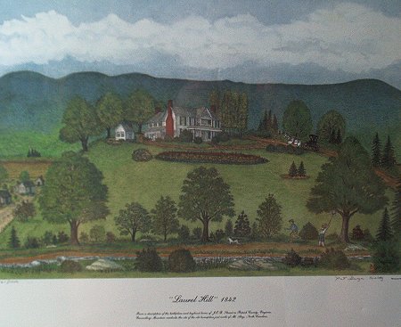Laurel Hill 1842 by Pat G. Woltz - 17x22 colored print