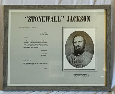 Stonewall Jackson framed print